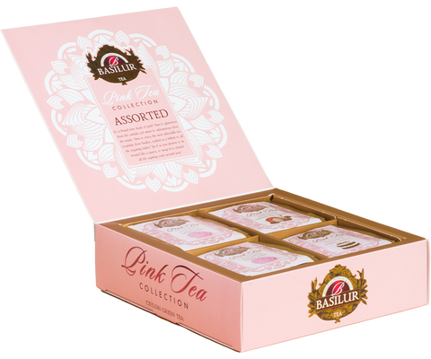 Basilur Pink Tea Assorted green tea set with sweet aromas.