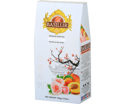 Basilur Peach Rose white tea with apricot, peach and rose.