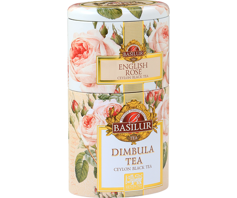 2 in 1 tea set. Basilur English Rose & Dimbula in a can.