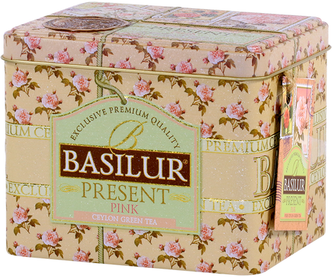 Basilur Present Pink green tea with rose, mango and strawberry.