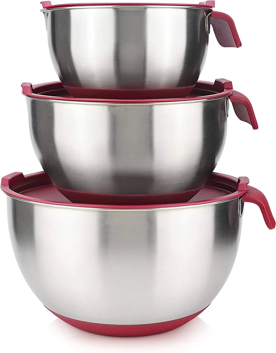 Stainless Steel Mixing Bowls 14 Piece Bowl Set with Measuring Cups and  Spoons