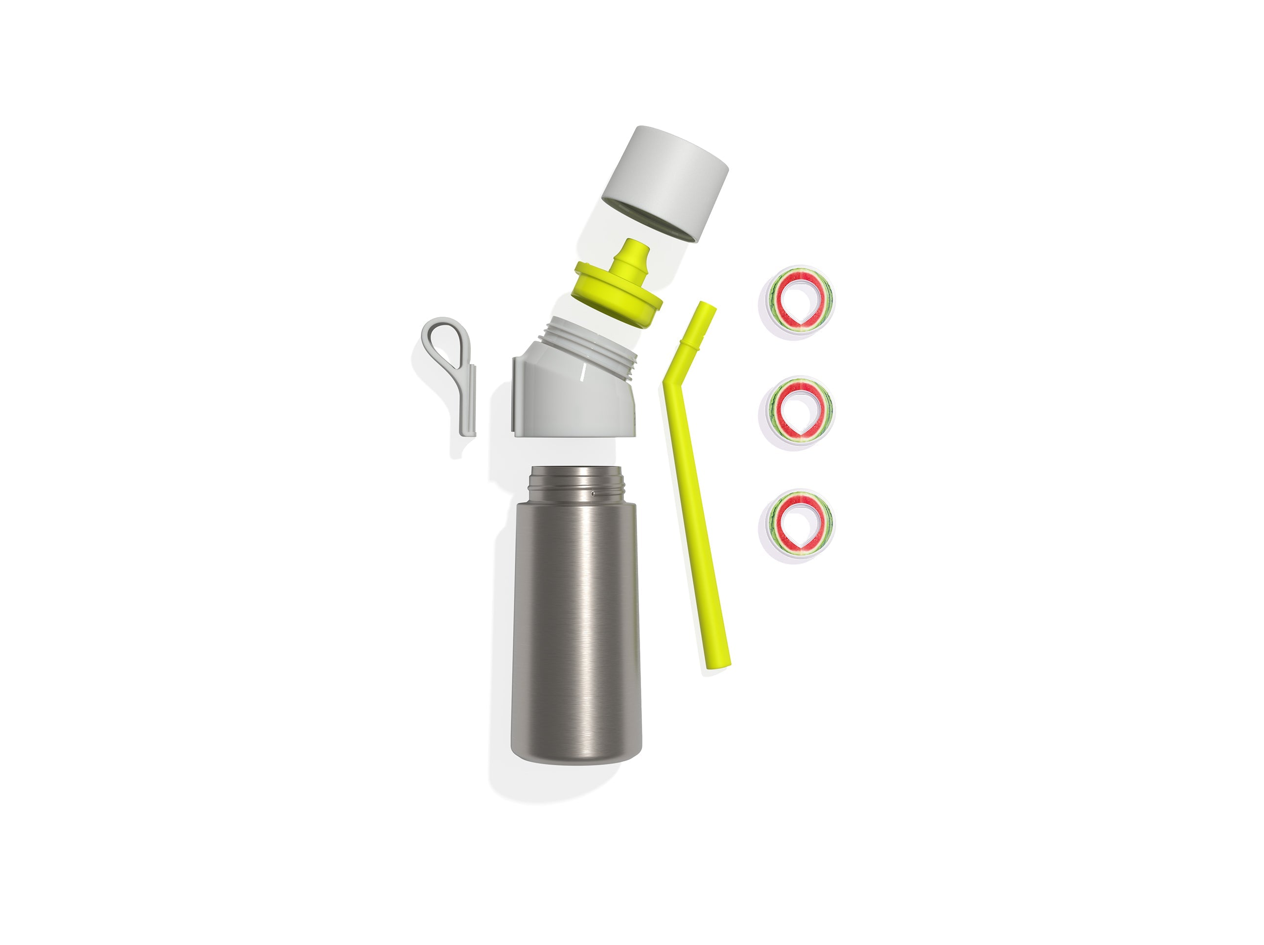 air up®  Steel Flasche, Silver, 480 ml + 3 Pods