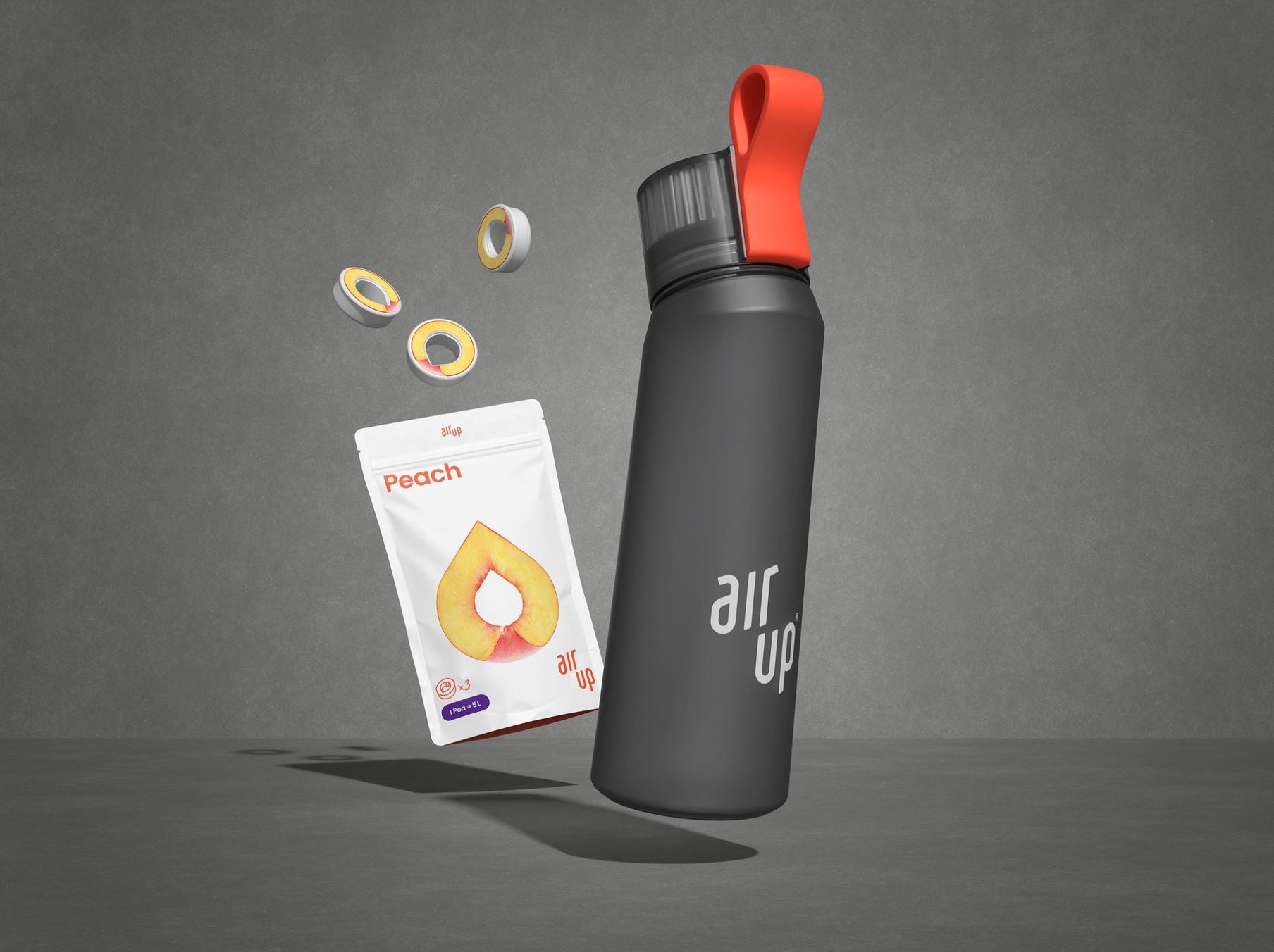 air up®  Charcoal Grey bottle incl. 3 flavoured Pods