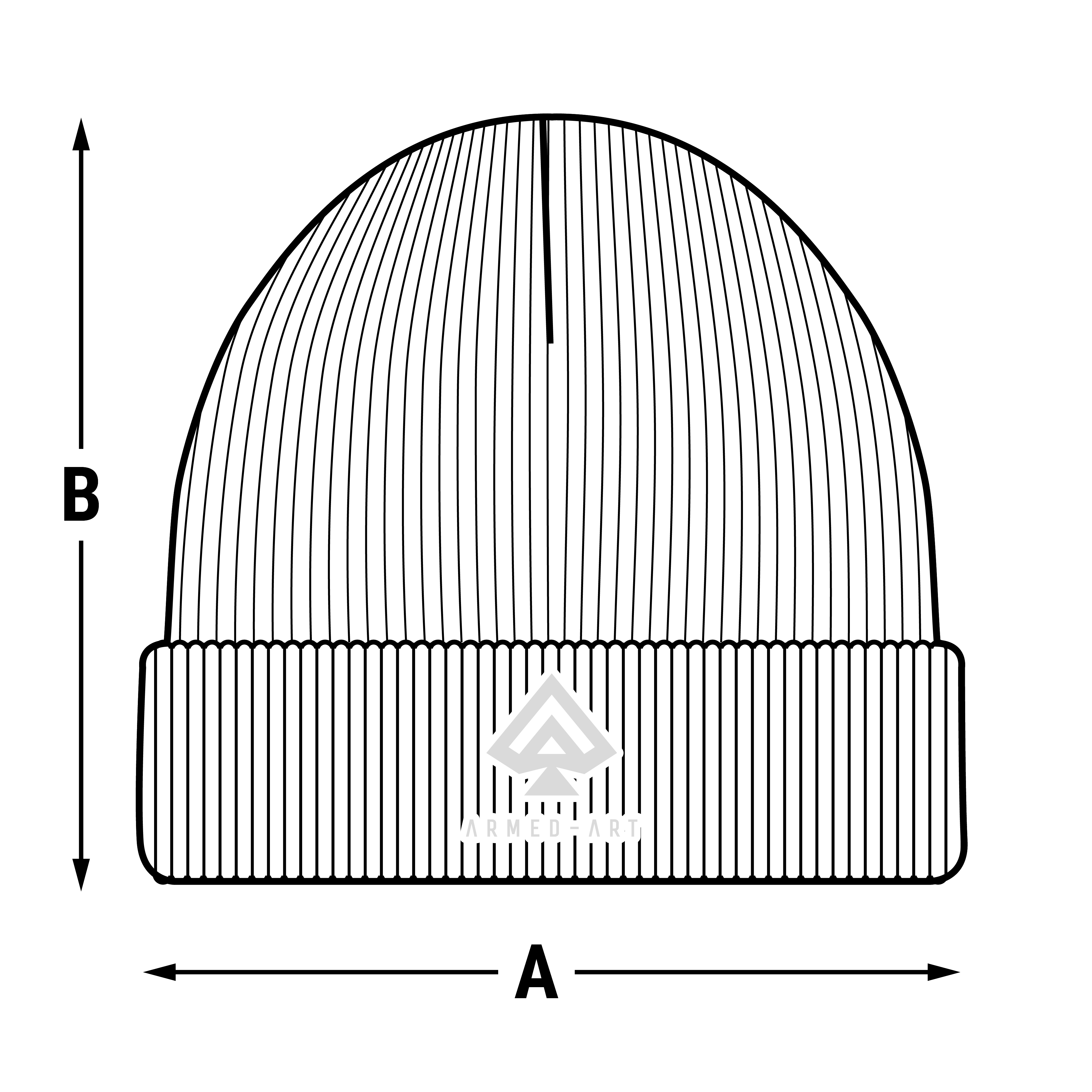 Armed Art Beanie Size Chart