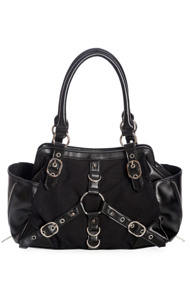 Black Bondage Style Obscura Handbag by Banned Alternative – Banned ...