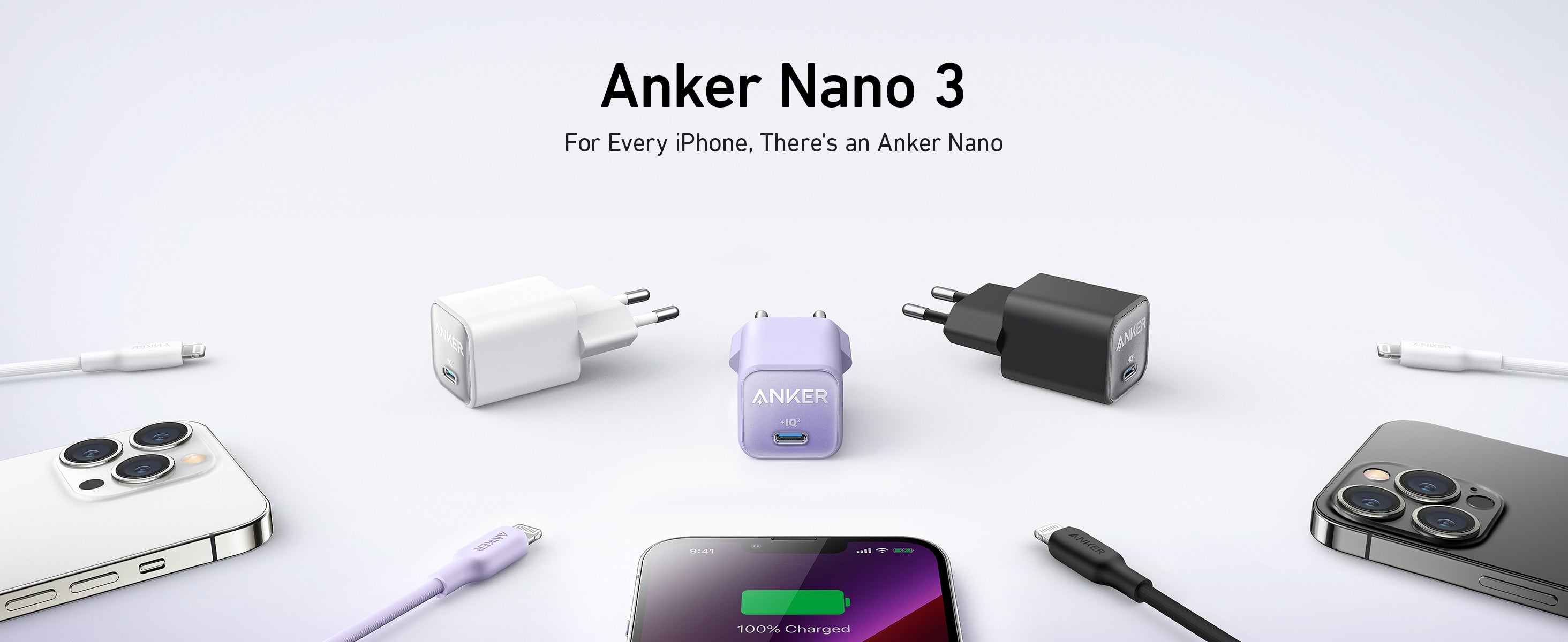 Anker 511 Charger (Nano 3, 30W) with USB-C to Lightning Cable (6ft
