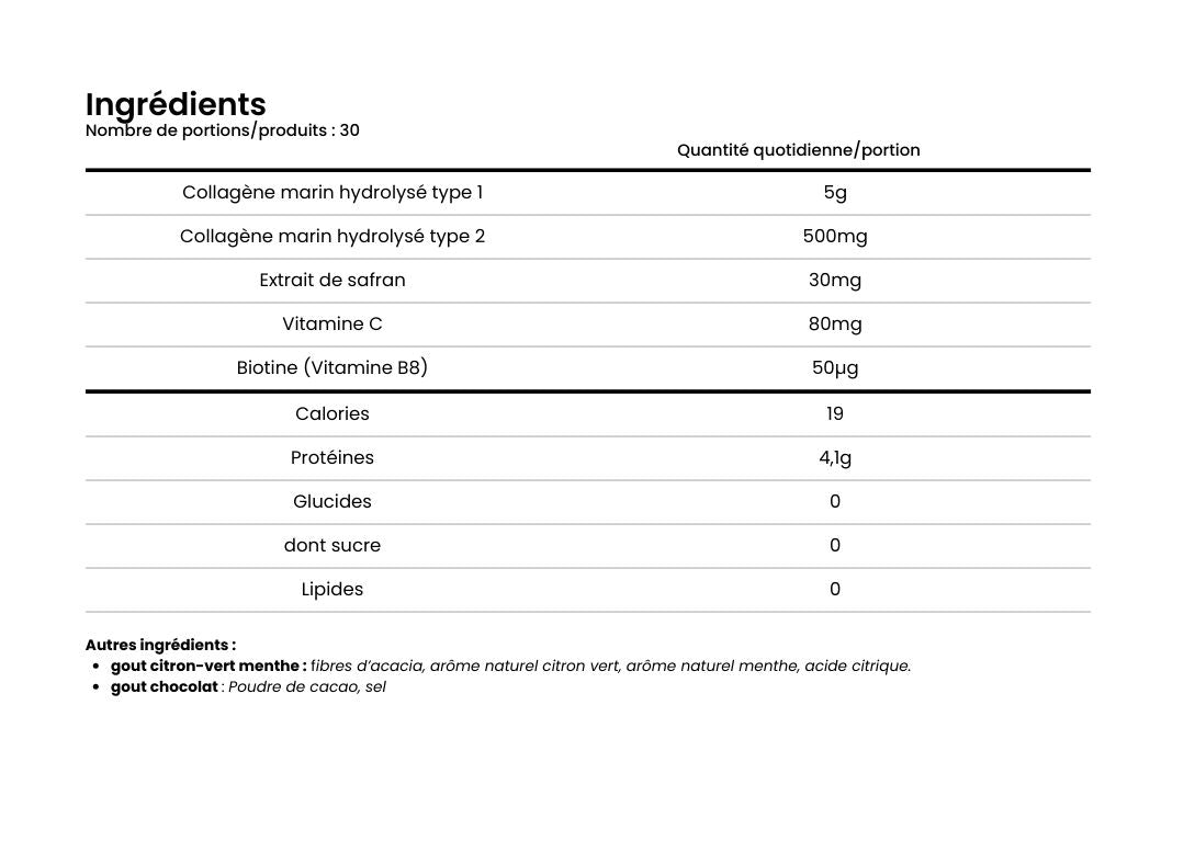 ingrédients collagene safran