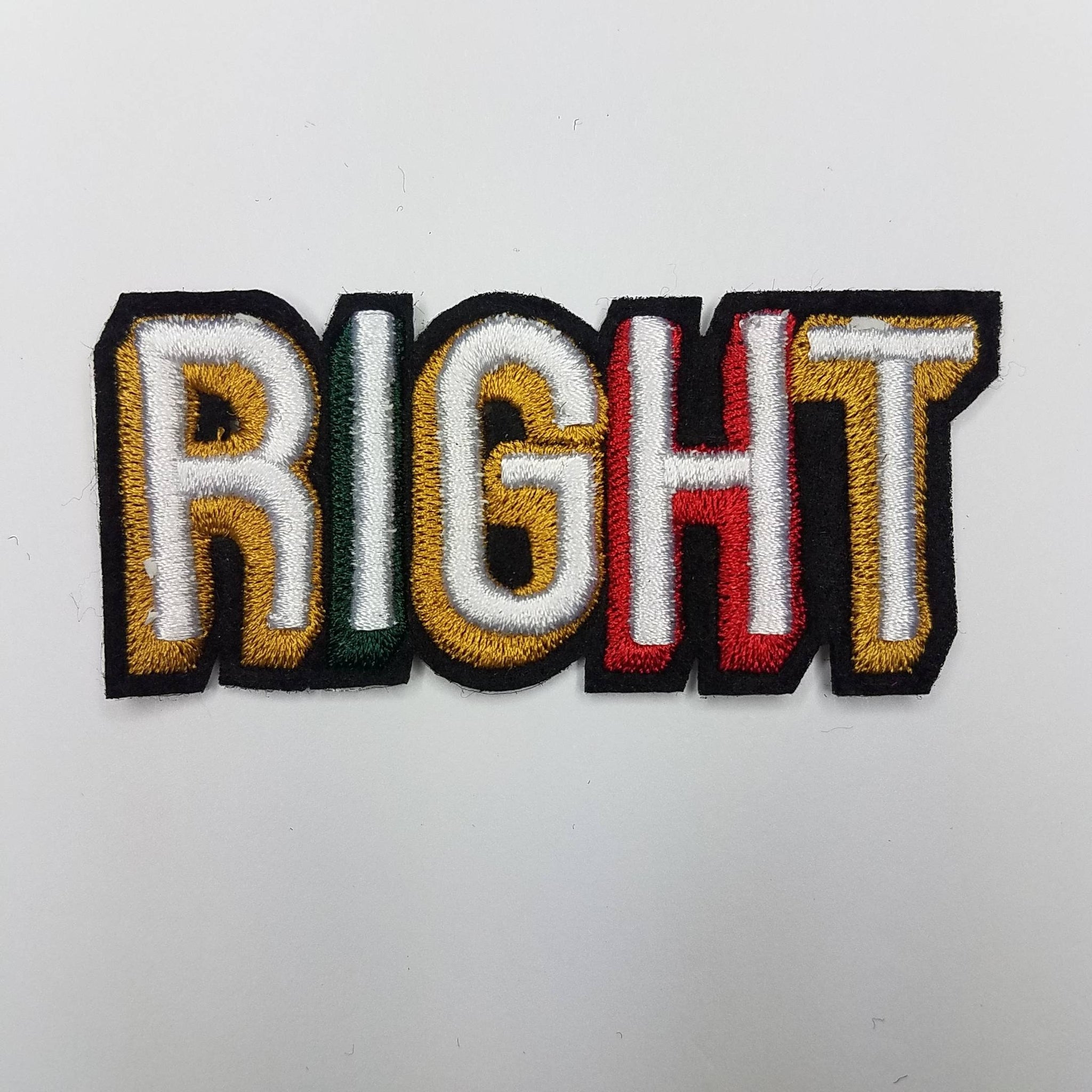2-pc set, Metallic Me Patch, Gold, Black, and Red Iron-On Embroidere –  PatchPartyClub