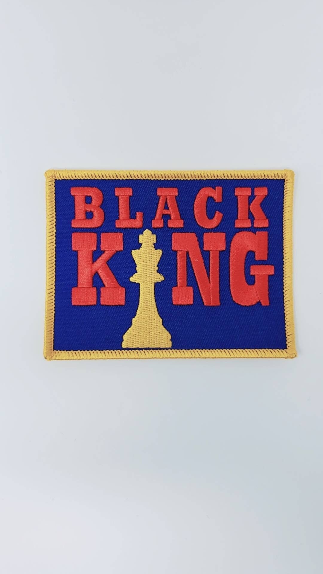 Pro Black KING Popular Patch, 4-inch Circular Iron-on Embroidered Pa –  PatchPartyClub