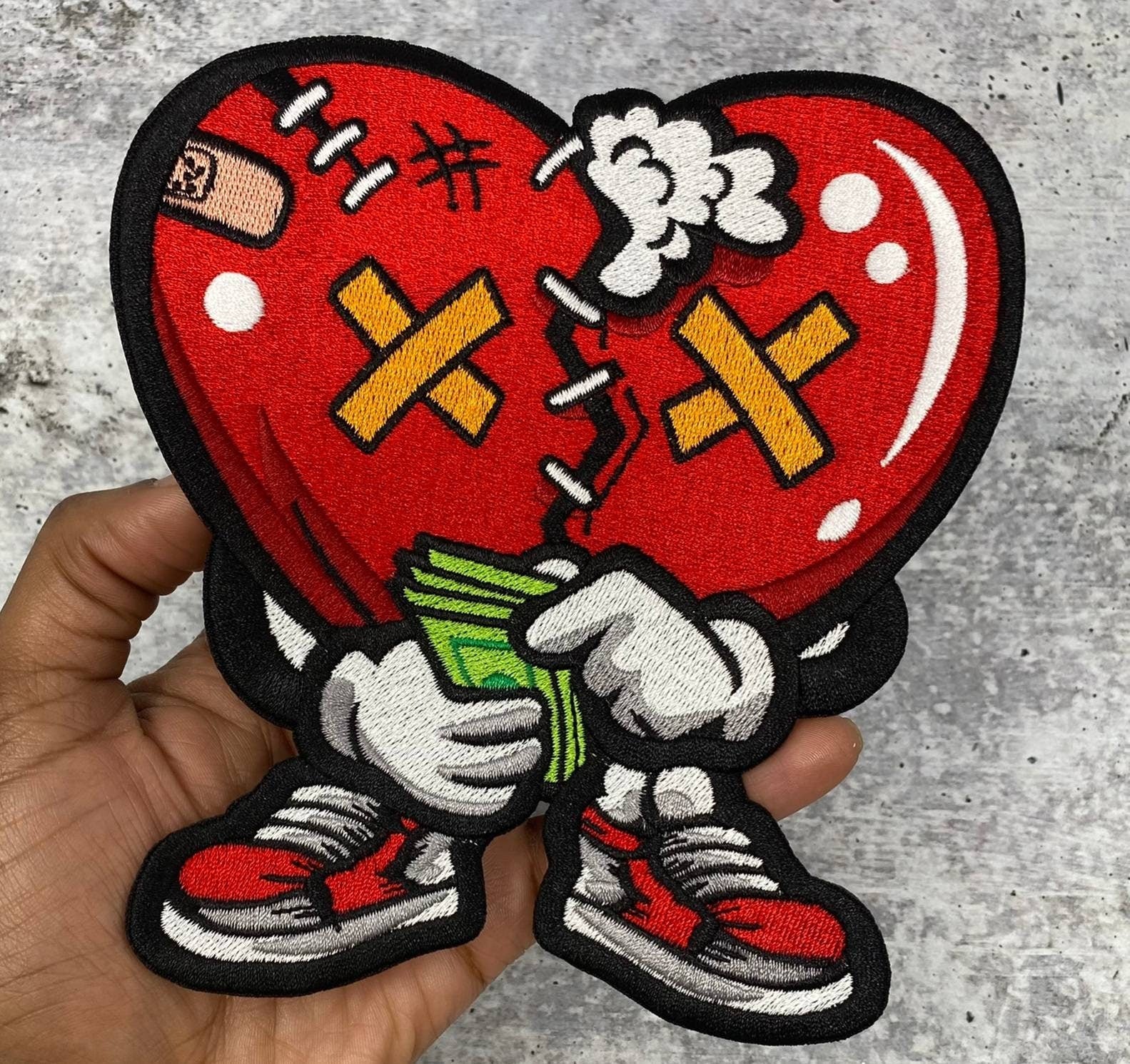 2x Love Heart Iron on Patches Red Love Heart Iron on Patch Iron on Love Heart  Patches Patches for Jackets Iron on Patches 