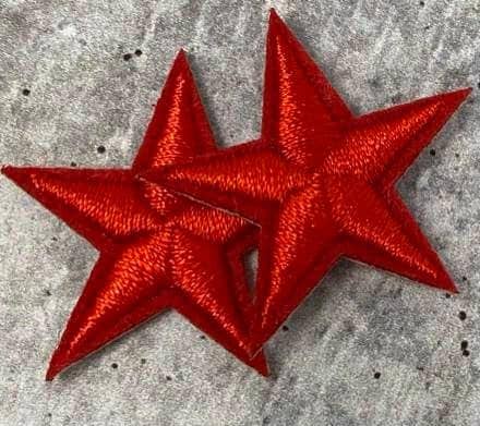 2.5 inch Embroidered Iron on Star Patches-Sold Separately-Diff.  Colors-USA-1029