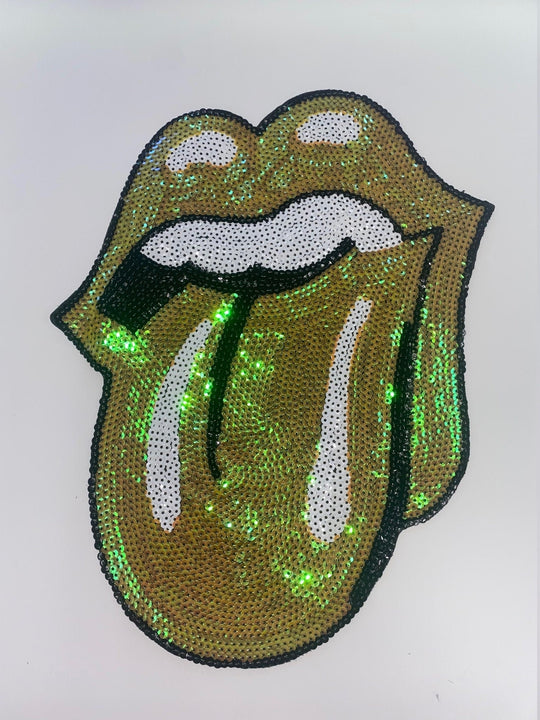 Lips Eye Rainbow Embroidery Sequin Patch iron on for Clothes Girl's  Applique Sticker for Jacket Jeans DIY Decoration