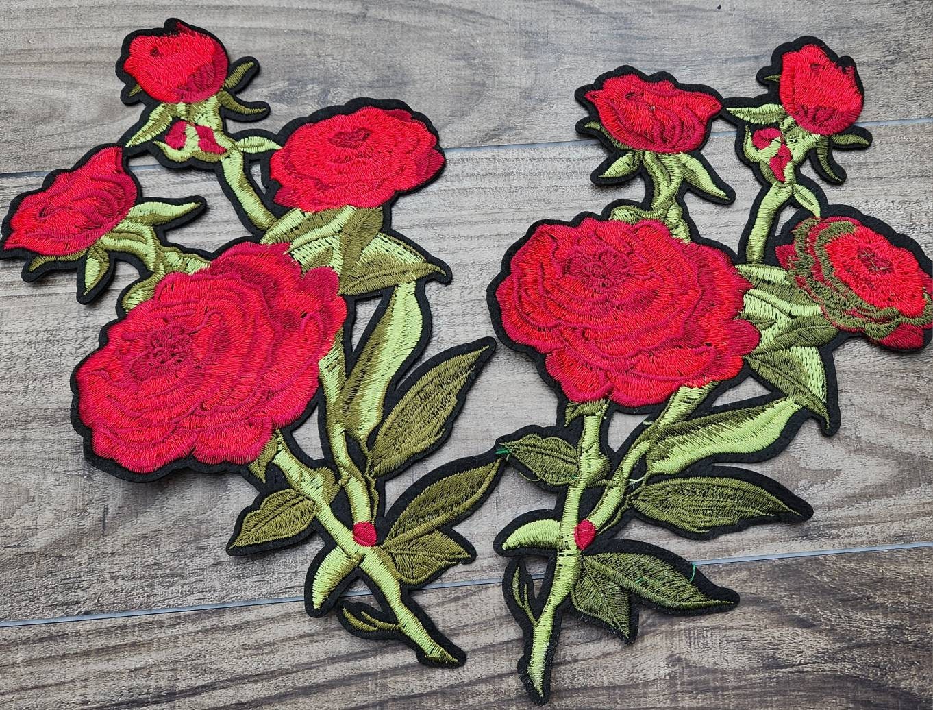 Red Heart Iron on or Sew on Patch 2 pcs