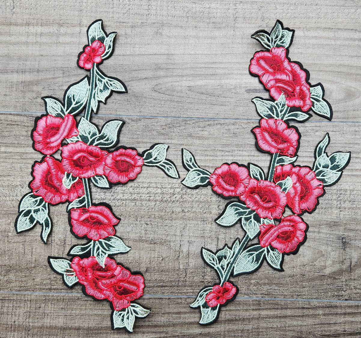 Uxcell Number Patches Embroidered Decorative Repair Patches Iron on Patches  9 Rose Red 2 Height for Clothing 10Pcs