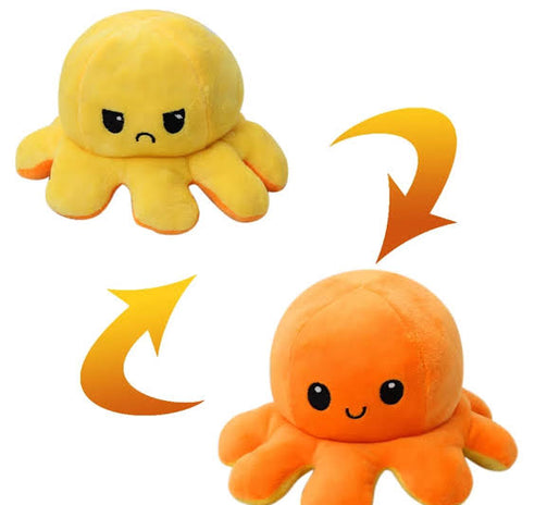 orange and yellow reversible octopus