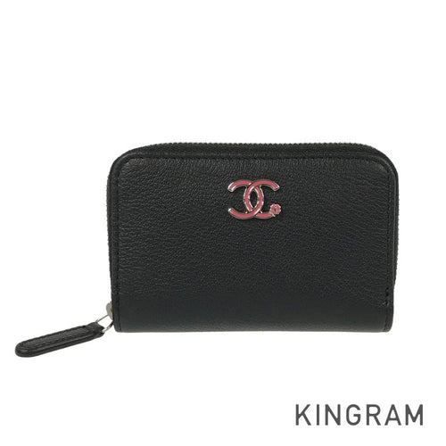 Chanel Black Quilted Caviar Zipped Coin Purse