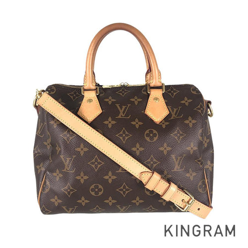 LOUIS VUITTON Monogram Speedy Bandouliere 25 2way Bag Brown M41113