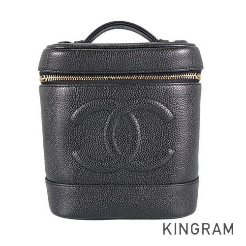 Chanel Vintage Vanity Case Bag Black Caviar