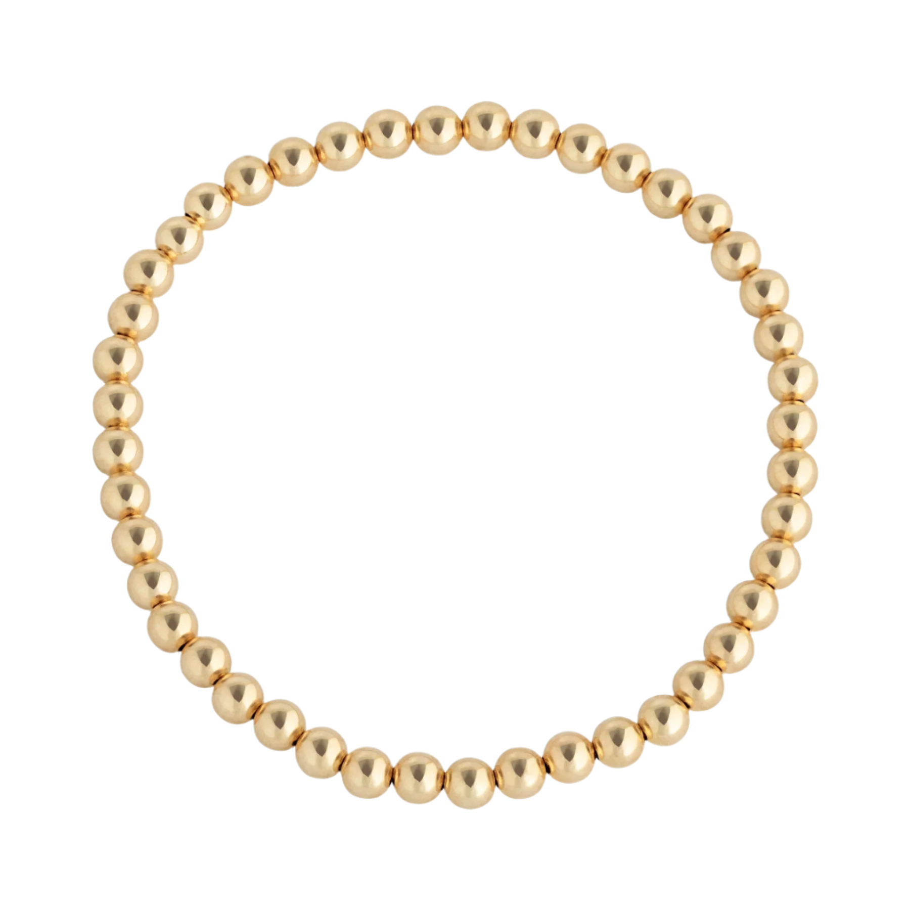 4mm Gold Filled Beaded Bracelet