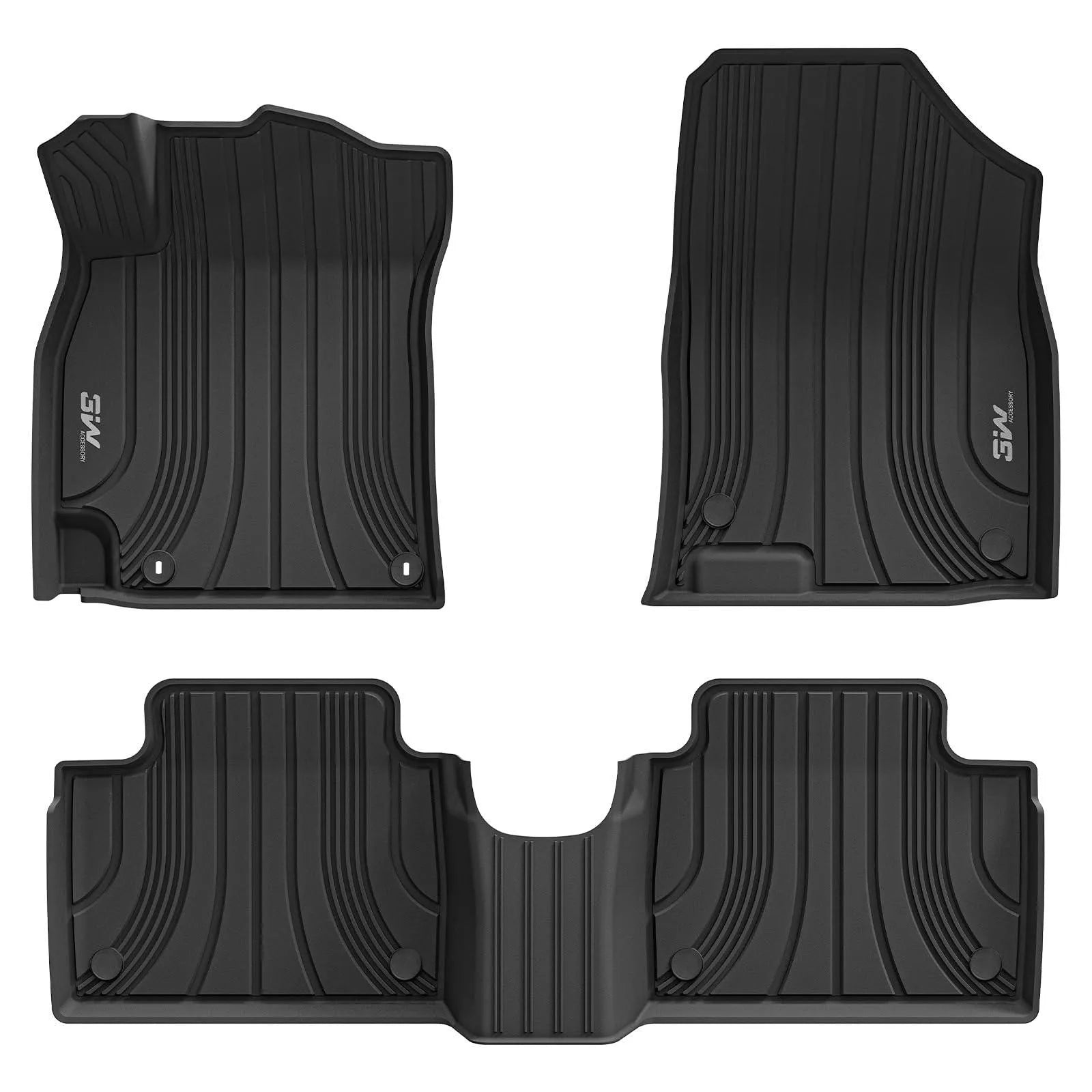 3W Hyundai Elantra 2021-2025 (Not for Hybrid or Elantra N) Custom Floor Mats Thorex™ All-Weather Protection