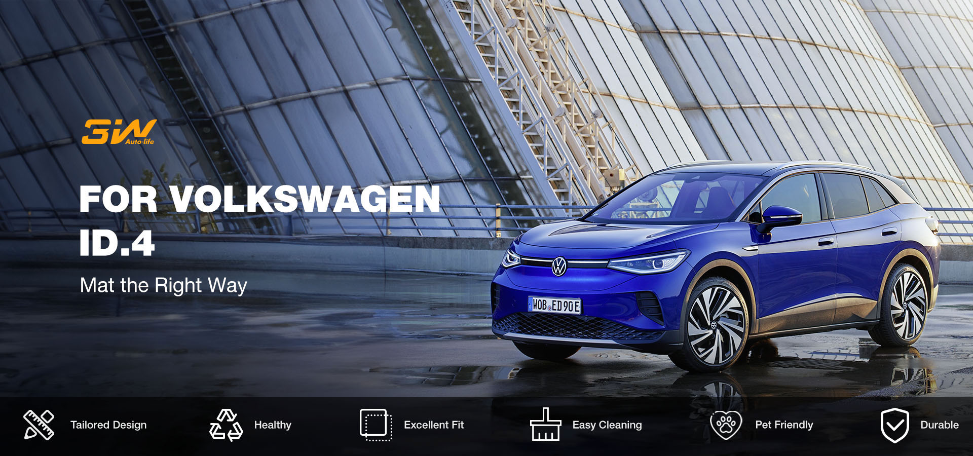  3W Floor Mats Fit for Volkswagen ID.4 2021-2023, All