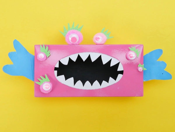 A fun tissue box monster.