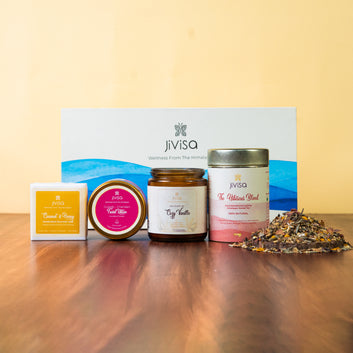 JiViSa Luxury Aromatherapy Candle, Gourmet & Tea Gift Box (With Handma