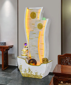 CHENYISHI Flowing Water Fortune Ornaments Circulating Fountain Feng Shui Wheel Living Room Furnishings Balcony Indoor Fountain - CHENYISHI