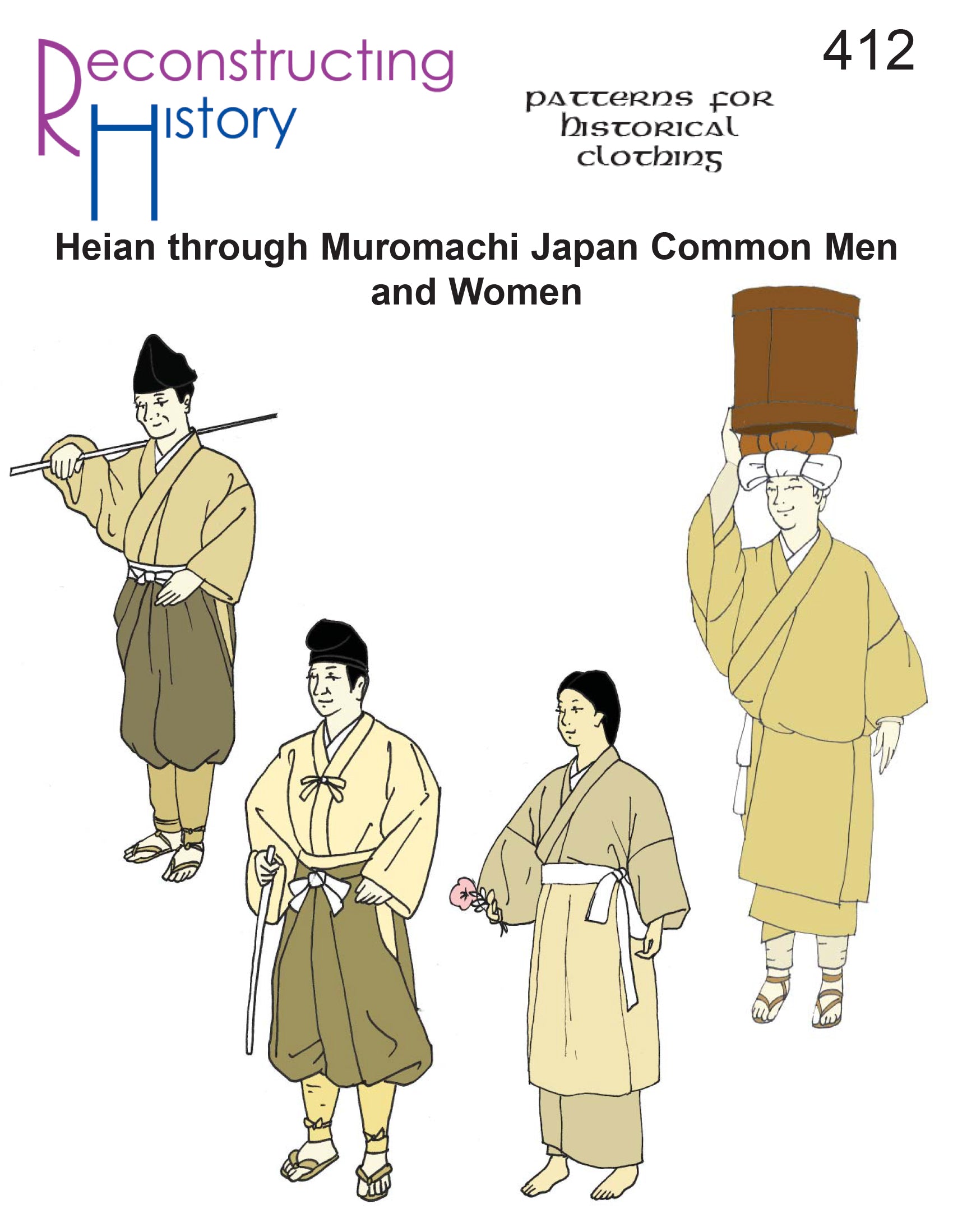 RH412 — Japanese Men's & Women's Commoners' Outfit sewing pattern –  Reconstructing History