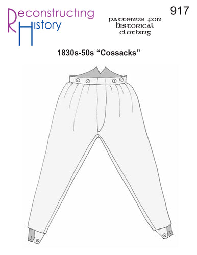 RH919 — 1830s-1900 Trousers sewing pattern – Reconstructing History