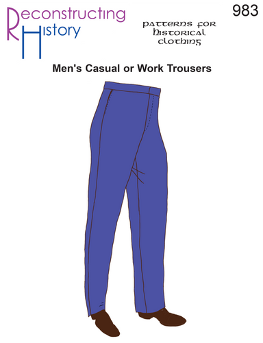 RH919 — 1830s-1900 Trousers sewing pattern – Reconstructing History