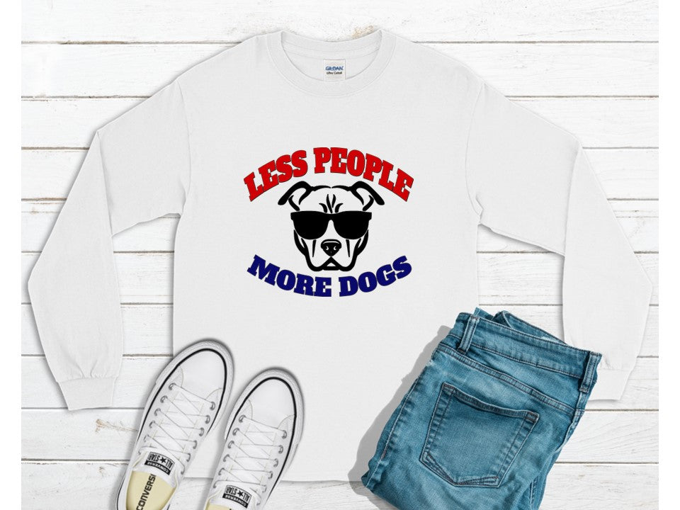 Less People More Dogs - Crewneck Sweatshirt for The Pet Pack Rescue Initiative