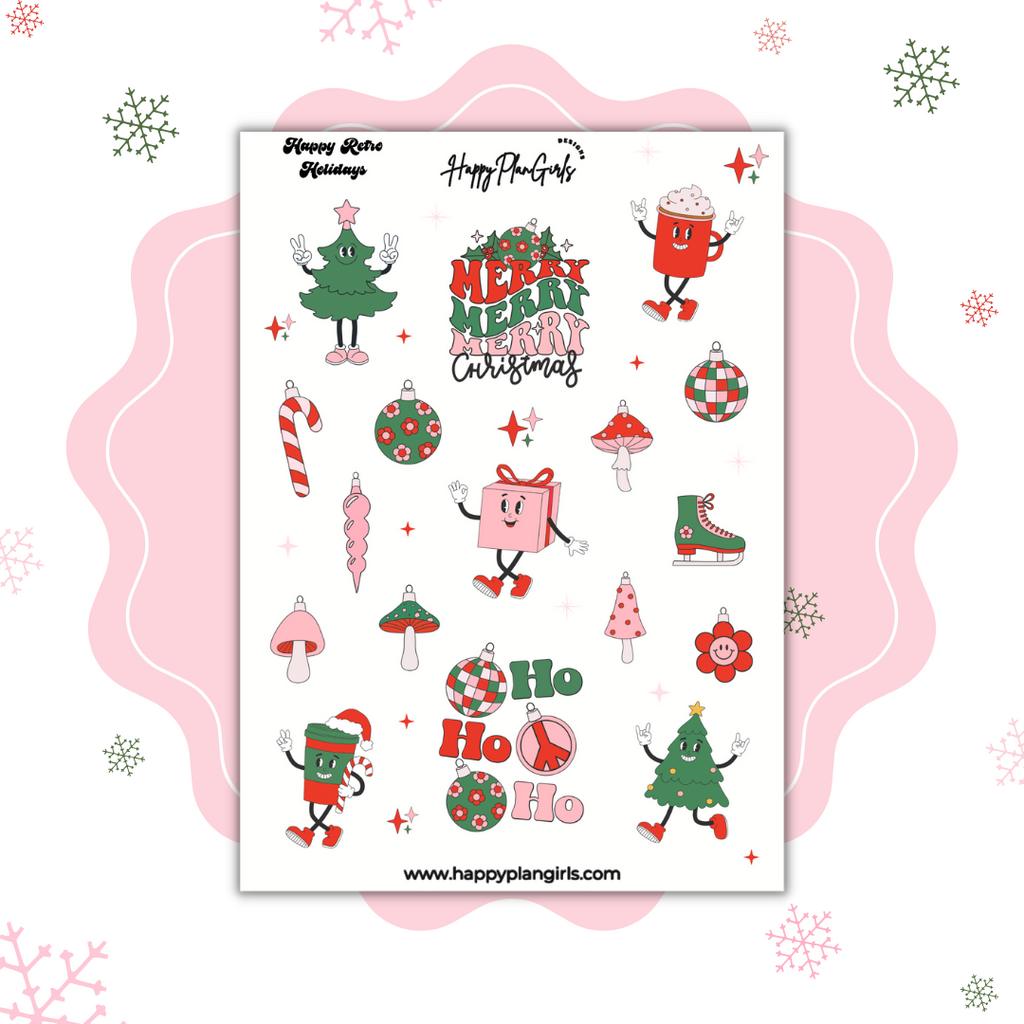 Wacky Holiday stickers w/ Icons - 4 sheets (S-115-3) – Jump To It Designs