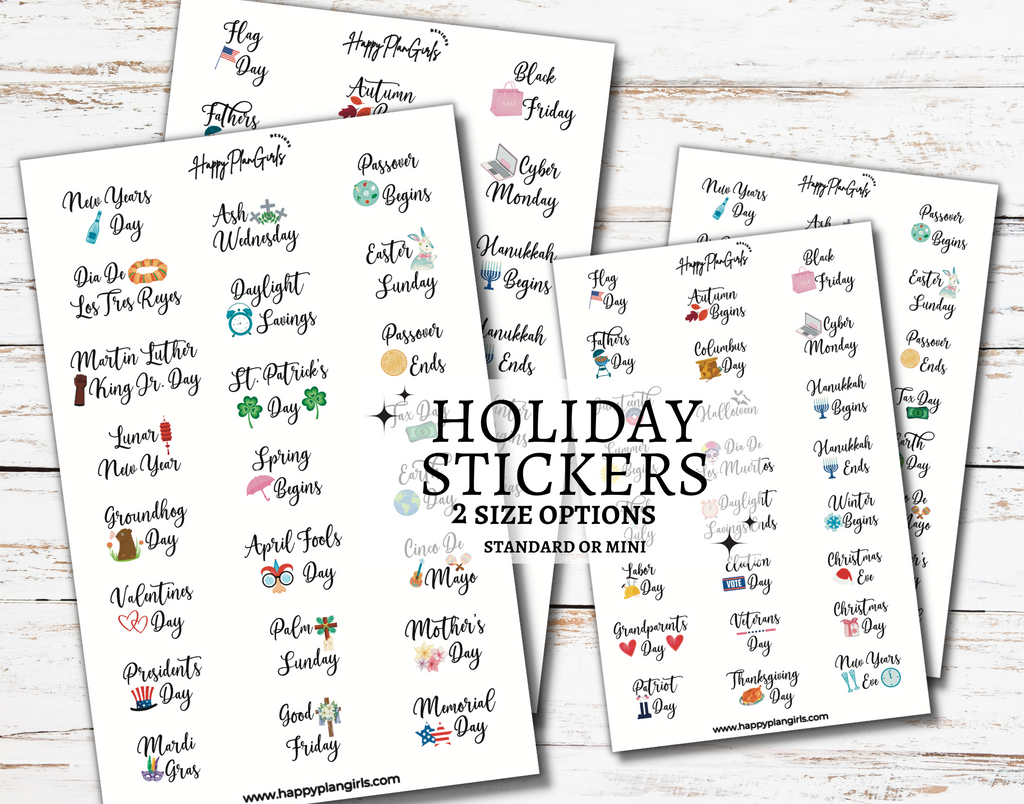 Free Funny Planner Stickers - Holiday Adulting Stickers