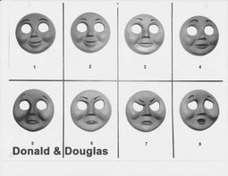 8 of Donald and Douglas face masks