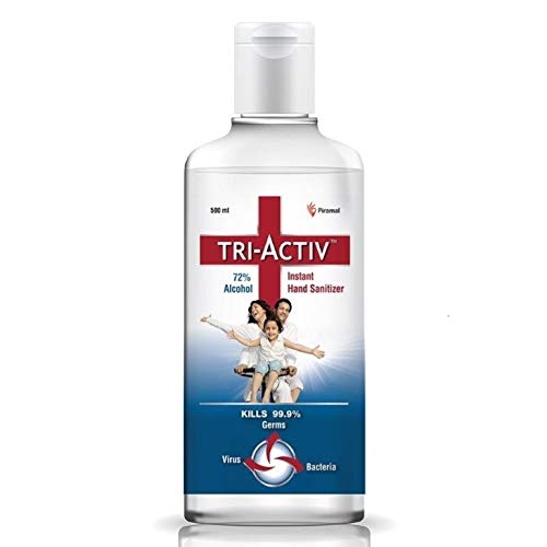 Tri-Activ Instant Hand Sanitizer | 72% Alcohol Based Refill Pack (50ml/100ml/500ml)