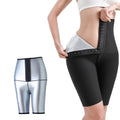 Sauna Pants Shorts Women Weight Loss Sweat Leggings Workout Body Shaper Waist Trainer Leggings Slimming Pants With Button