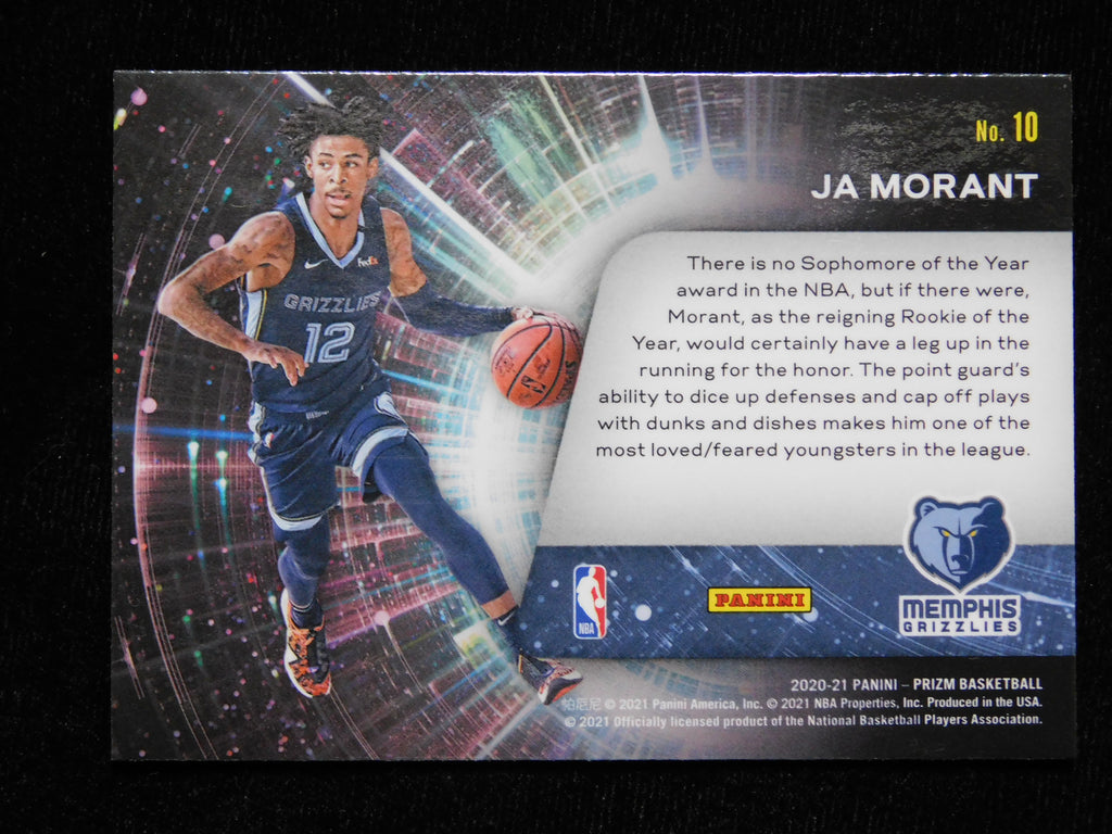 2020-21 Panini NBA Prizm Ja Morant SILVER Sophomore Stars No. 10