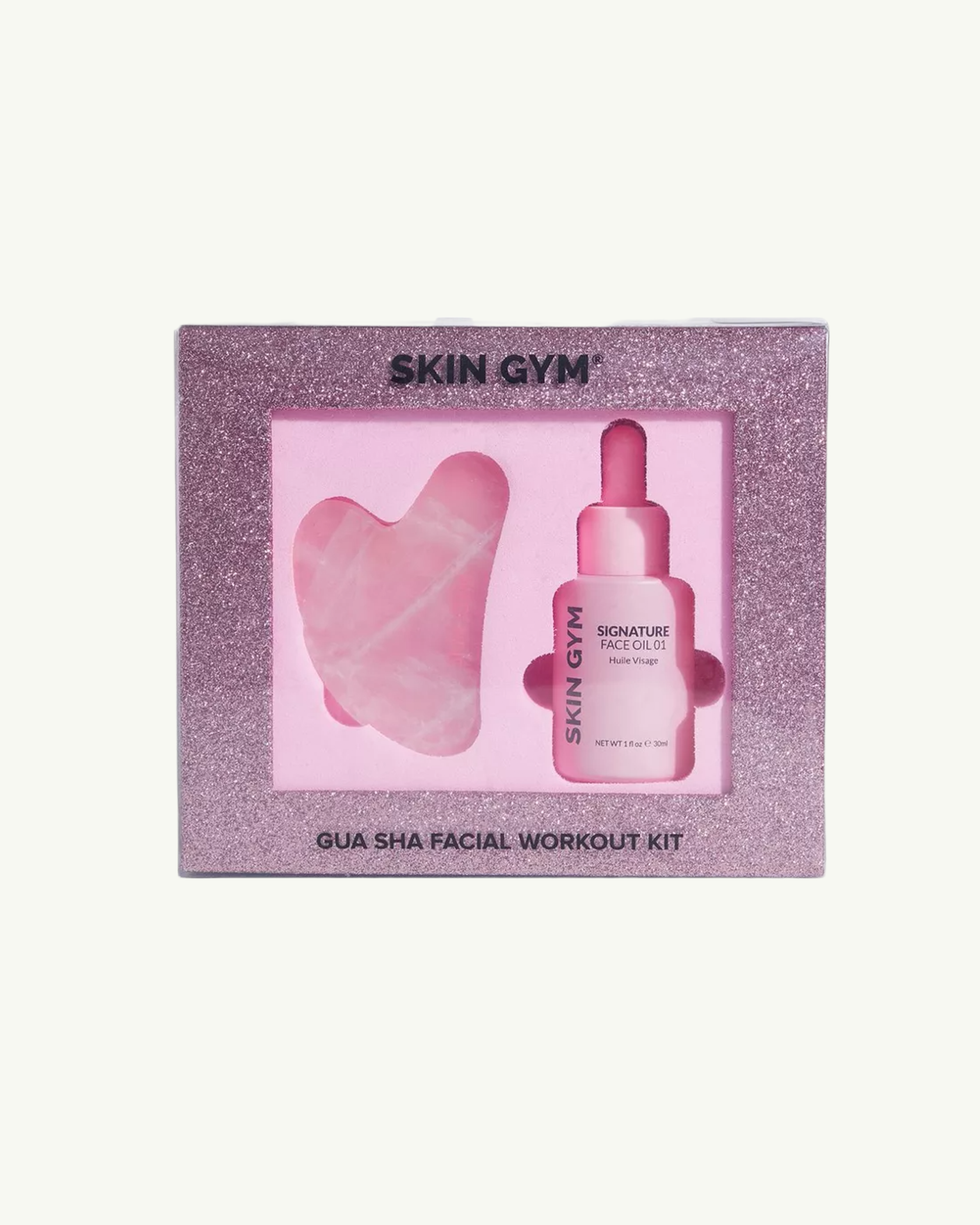 Skin Gym - Holiday Rose Quartz Gua Sha + Signature Oil Kit