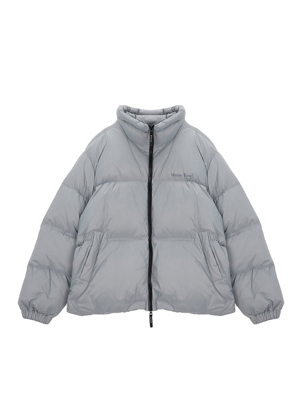 MATIN KIM] 23F/W HIGH NECK CLASSIC CROP PUFFER DOWN JUMPER IN GREY