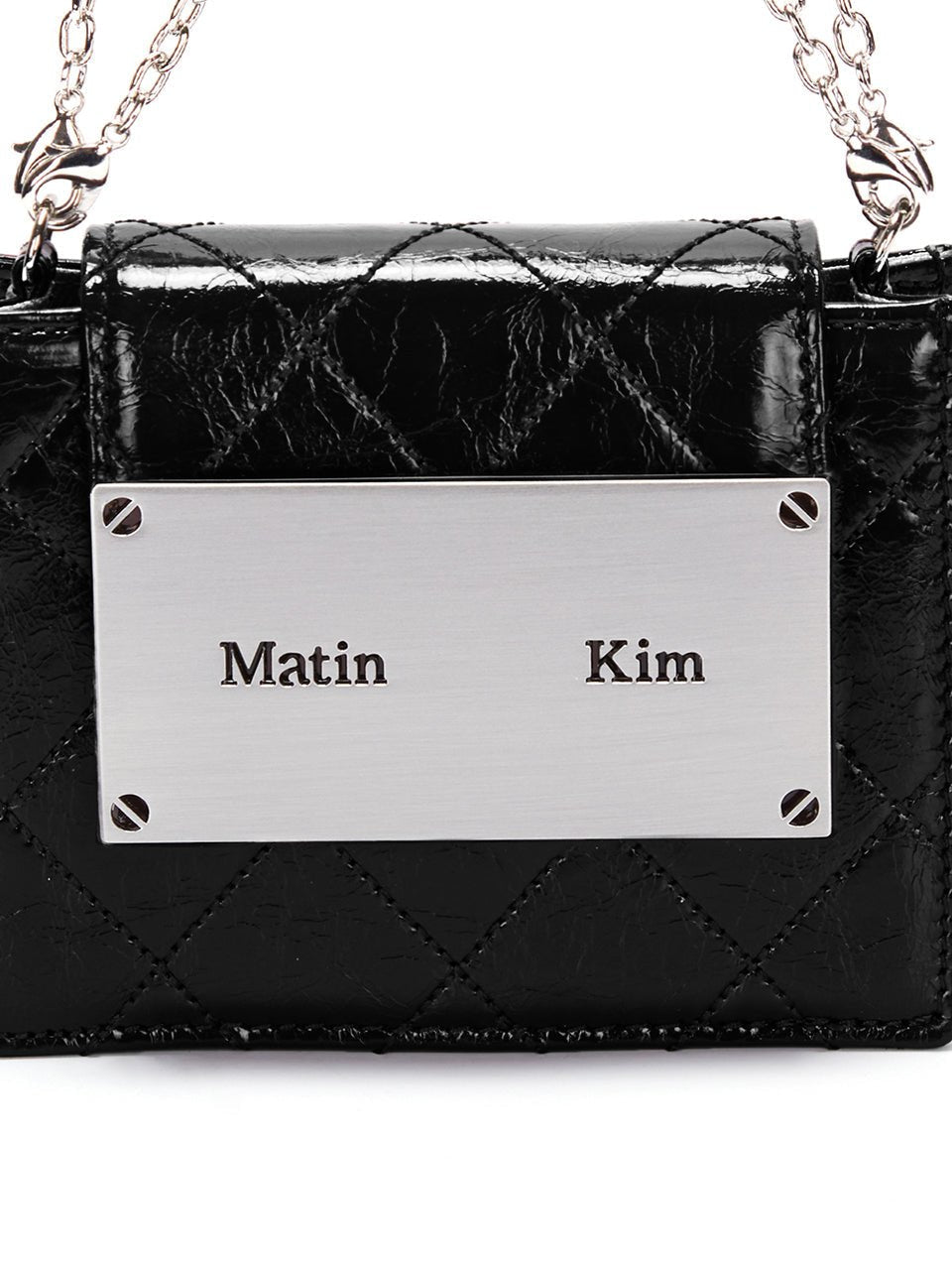 MATIN KIM] [韓国人気] ACCORDION NECKLACE WALLET IN BLACK