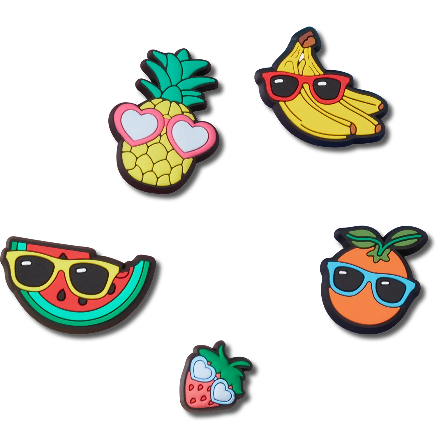 Jibbitz(TM) Cute Fruit Sunnies 5-pack CROCS(TM) bedels meerkleurig