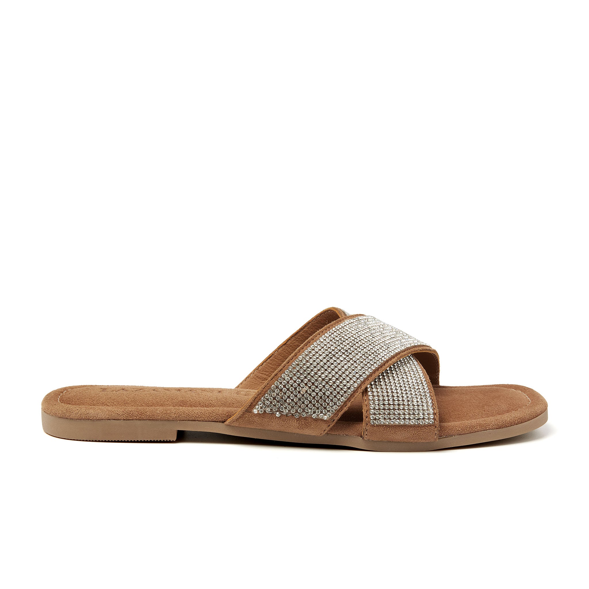 Lazamani Slippers Dames Lexi Zilver Suède