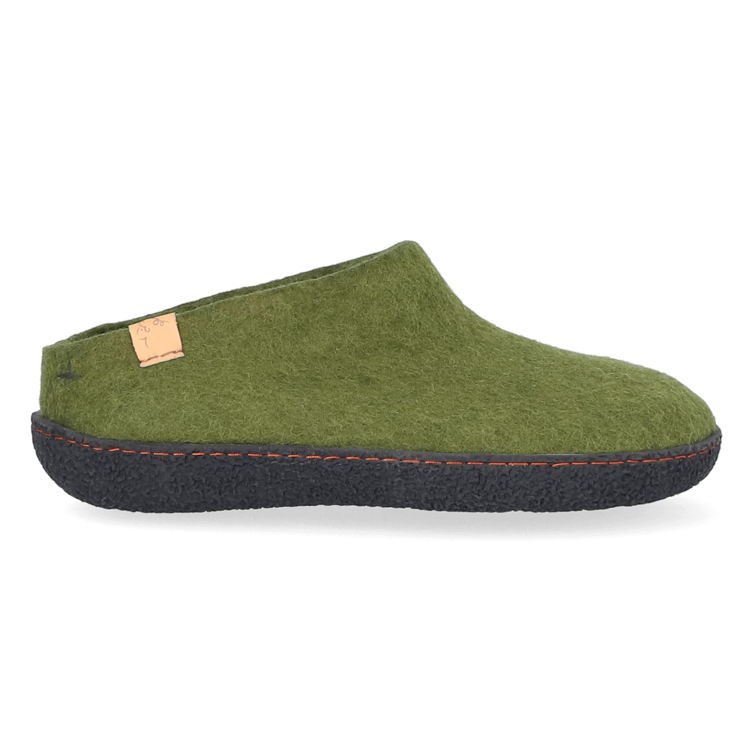 Tofvel Slipa Wolvilt Instap Pantoffels Olive Green