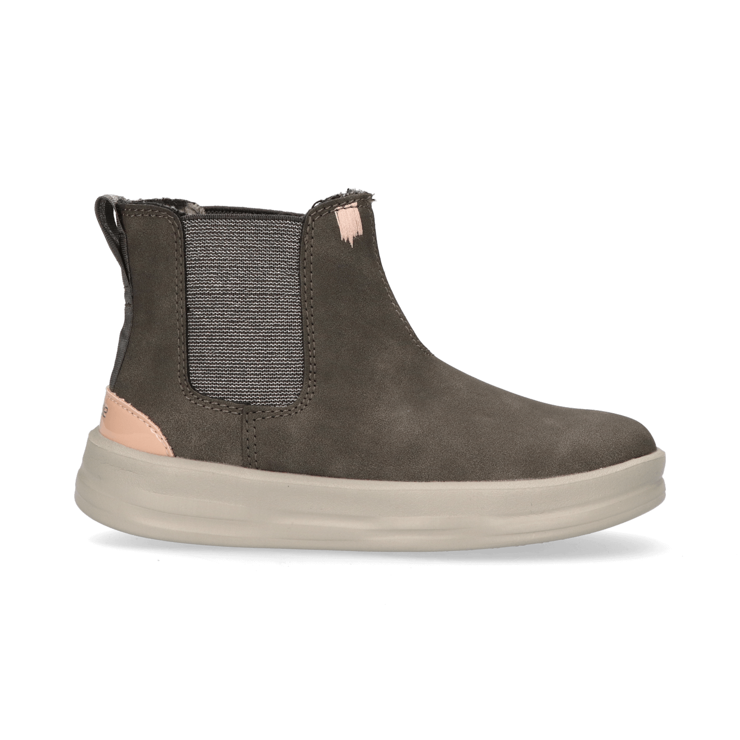 HEYDUDE Aurora Youth Kids Chelsea Boots Granite | Grijs | Gerecycled Leer | Maat 31 | 130303045