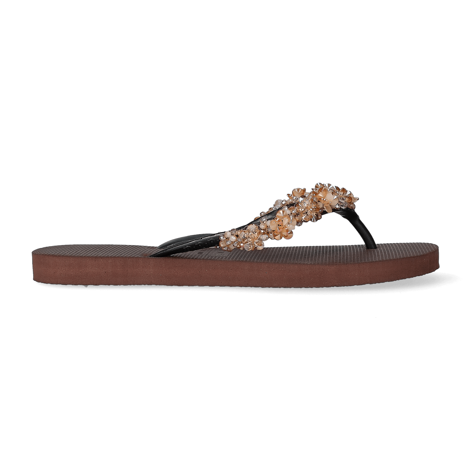 Uzurii Precious Bloom Gold dames slippers, Coffee, maat: 37/38