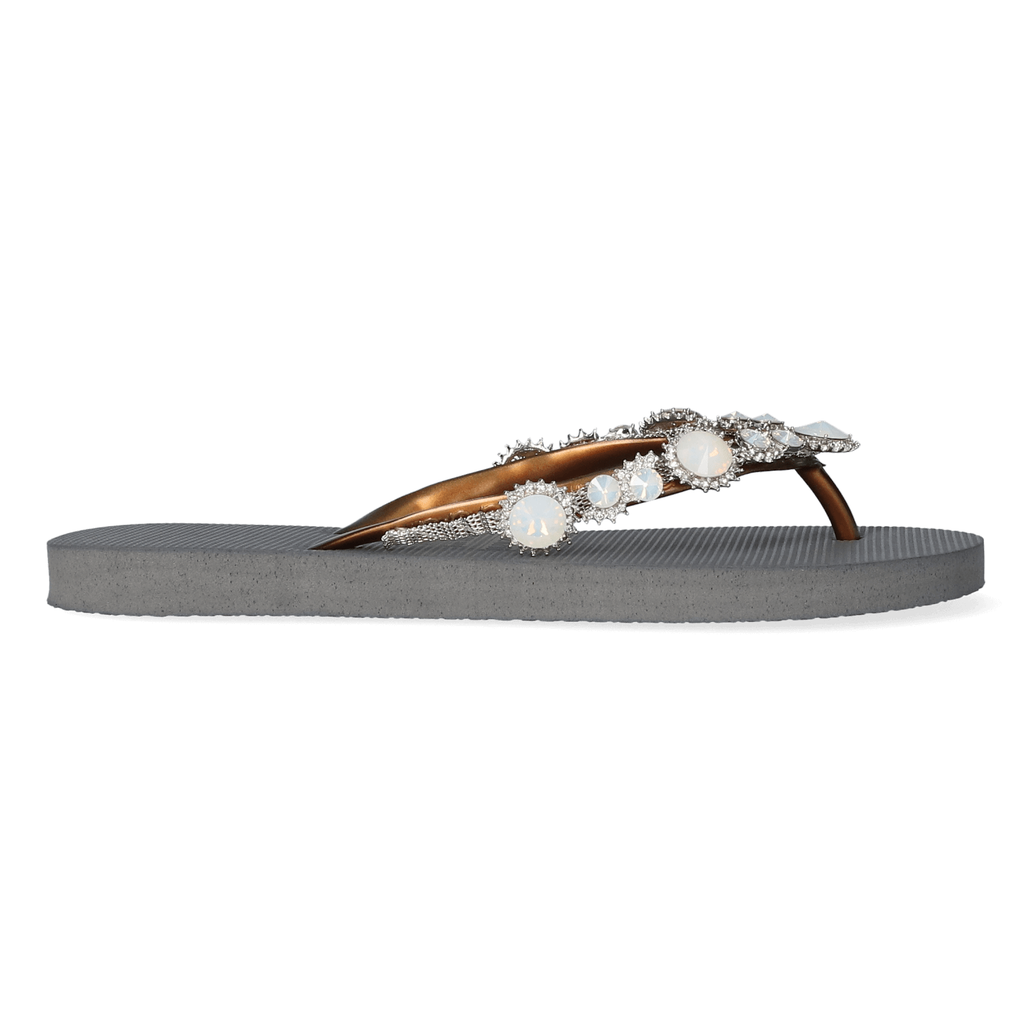 Uzurii Pearl Marilyn Dames Slippers Silver | Zilver | Kunststof | Maat 35/36 | 18.210.09