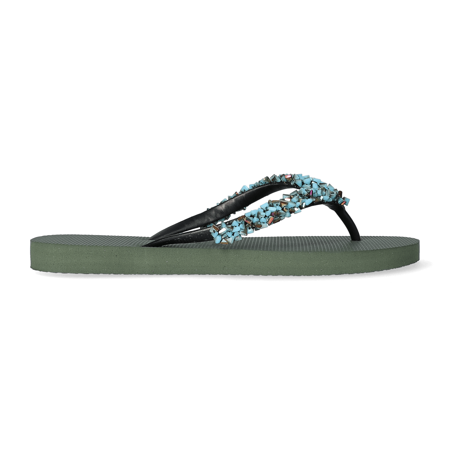 Uzurii Classic Aby Baby Blue Dames Slippers Army Green | Groen | Kunststof | Maat 41/42 | 18.225.01