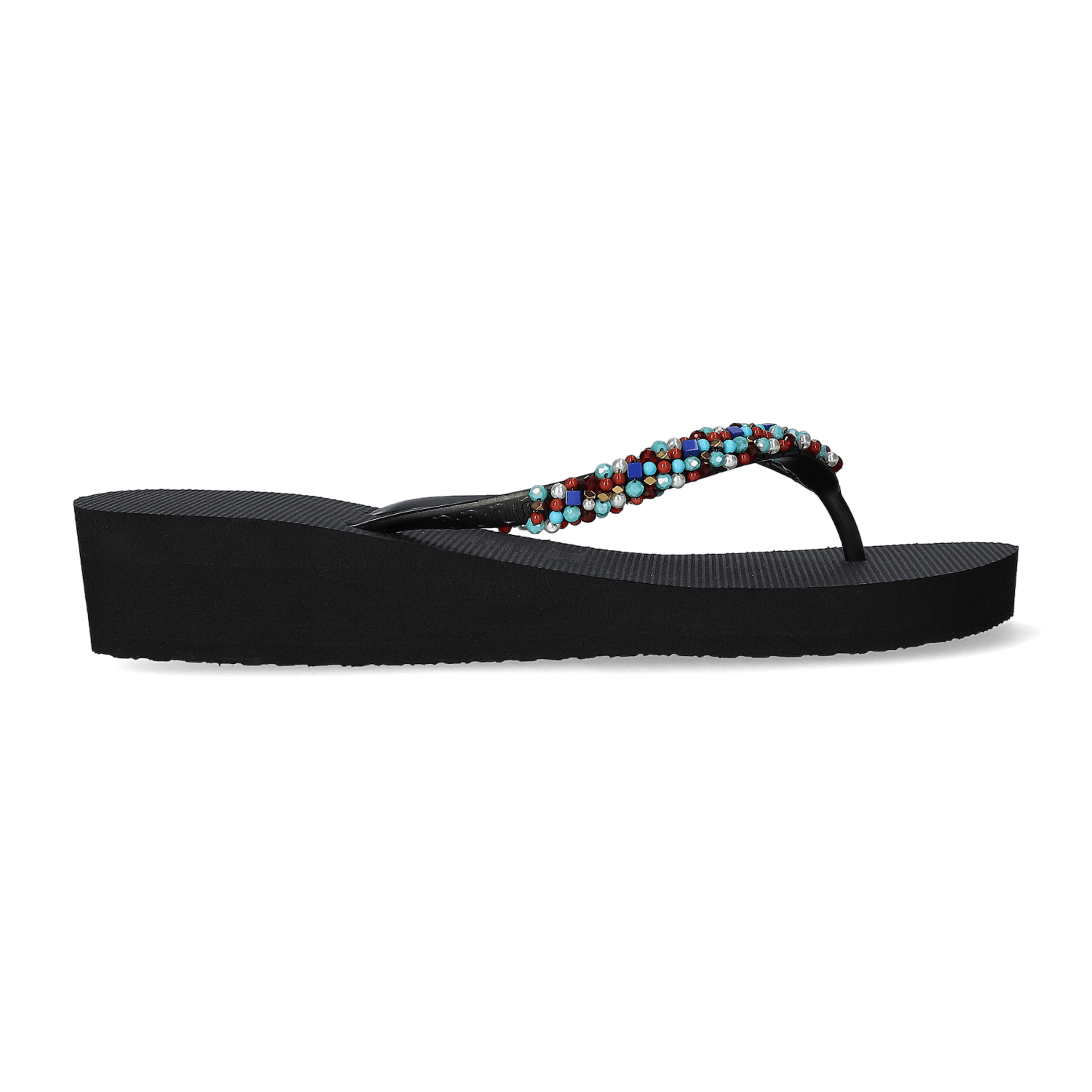 Uzurii Classic Aby Blue Mid Heel Black slippers (26.025.07)