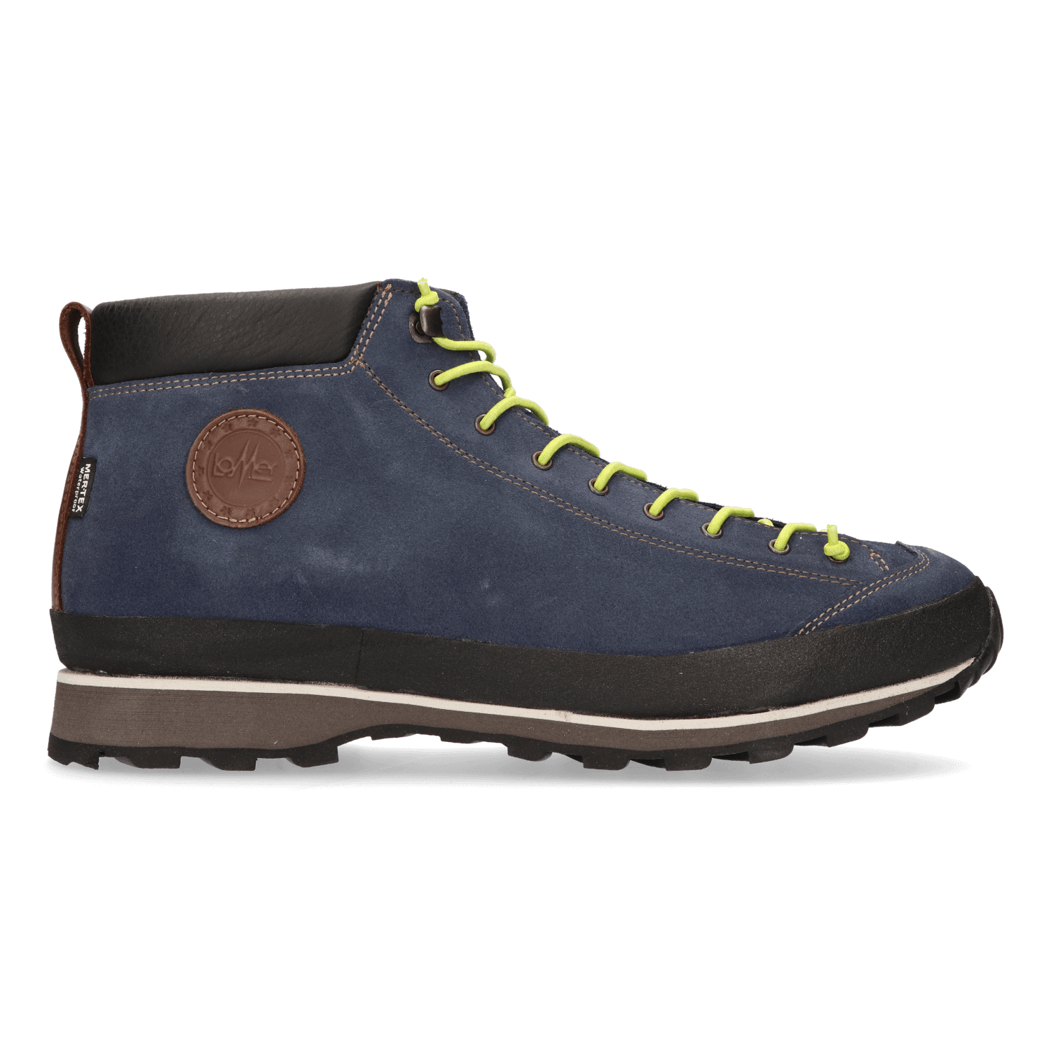 Lomer Bio Naturale Mid MTX Wandelschoenen Flag/Lime | Blauw | Suède | Maat 37 | 50085.A.02